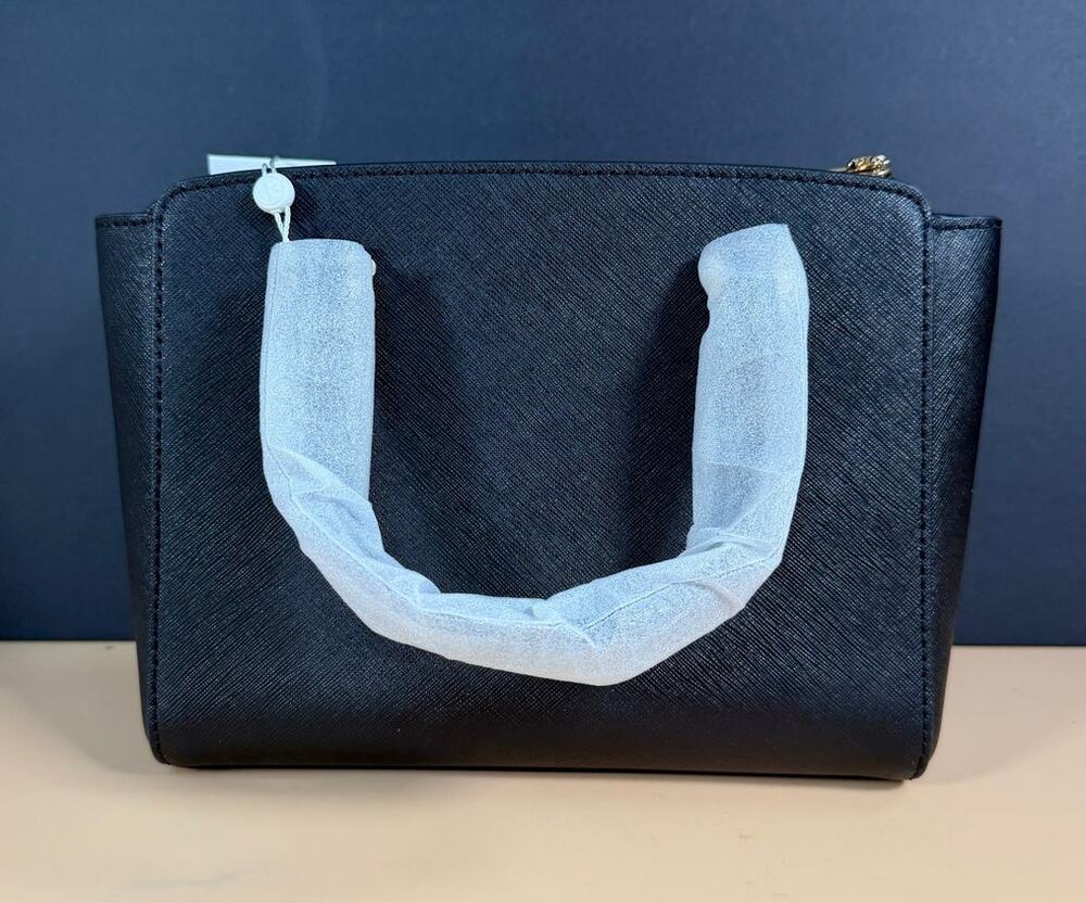 Tory Burch Emerson Mini Top Zip Tote Bag Black NWT MSRP $289